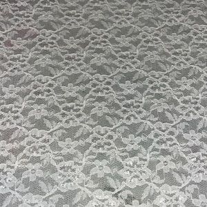 92” X 18” ivory lace table runner
